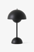 Flowerpot Portabel bordslampa VP9, Matt Black, magnetisk laddare 33cm