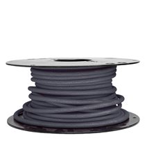 Nätad textilkabel bobin 25m Thin Silver Cloud - vit kabel, Ojordad
