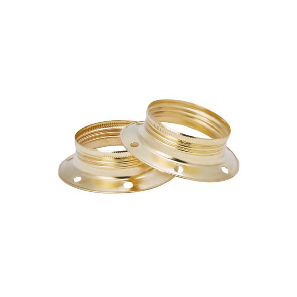 Skärmring E14 metall mässing 2-pack