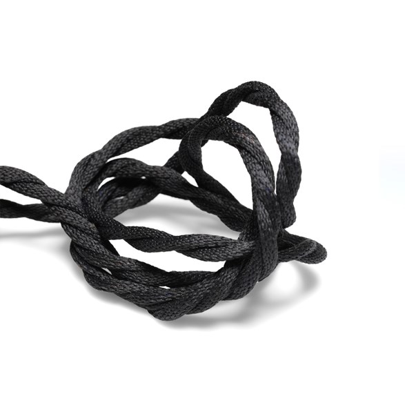 Tvinnad kabel svart, 3m