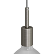 Cylindrisk lamphållare E27 i metall med 7 cm lång dravaglastare