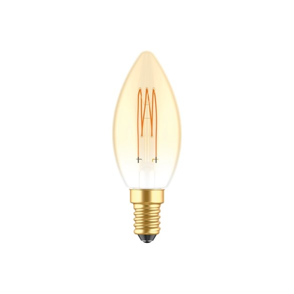 LED-lampa Golden Carbon Line Cage 3,5W E14 kronljus dimbar