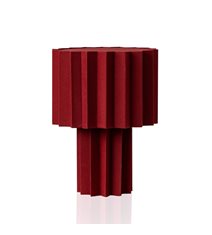 PlisséBordslampa Röd textil
