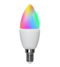 Smart LED-lampa E14 kronljus Smart Bulb 4,9W(40W) RGB+W