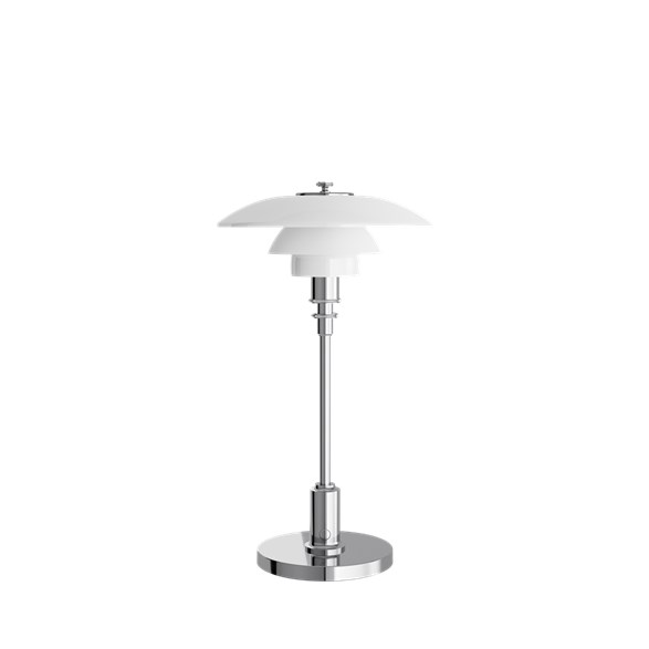 PH 2/1 portabel bordslampa, krom