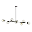 ROSSI 8 Taklampa, Svart/Transparent