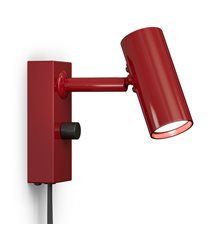 Cato väggl blank rubinröd/mattsv. enkel GU4/MR11