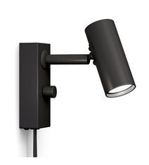 Cato vägglampa mattsvart/mattsvart enkel GU4/MR11