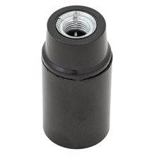 Lamphållare E14 E slät svart