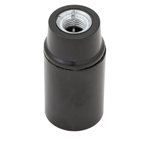 Lamphållare E14 E slät svart