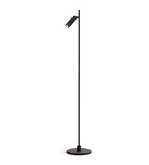 Pipeline golvlampa mattsvart enkel GU10 MR11