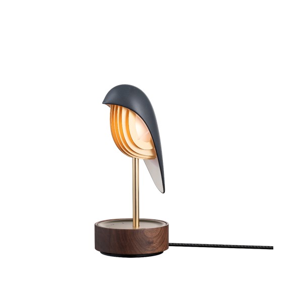 Daqi Concept Whisper väckarklocka/lampa, Onyx Black