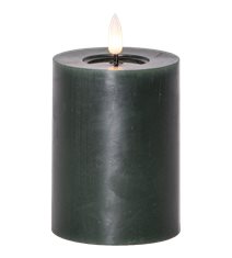 LED Blockljus Flamme Flow Grön 12,50 cm