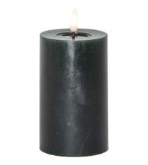 LED Blockljus Flamme Flow Grön 15 cm