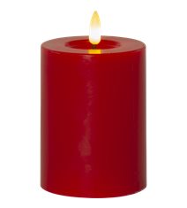 LED Blockljus Flamme Flow Röd 12,50 cm