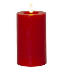 LED Blockljus Flamme Flow Röd 15 cm