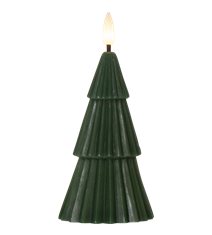 LED Blockljus Flamme Grany Grön 15 cm