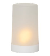 LED Blockljus Flame Candle Vit 14,50 cm