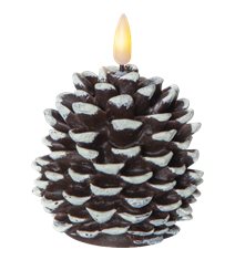 LED Blockljus Flamme Cone Brun 10,50 cm