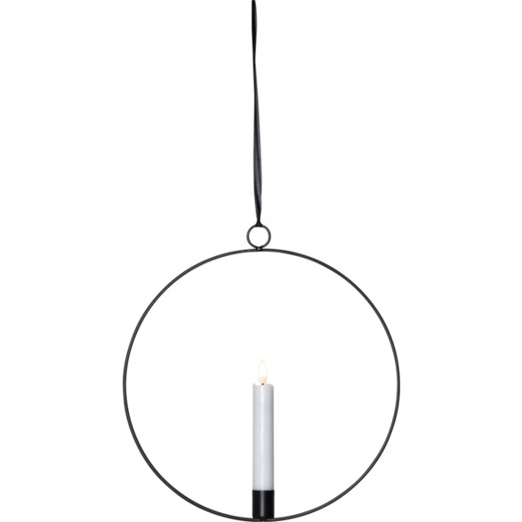Inomhusdekoration Flamme Ring Svart 30 cm