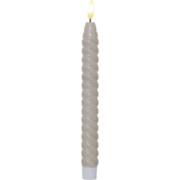 Led Antikljus 2-Pack Flamme Swirl, Beige