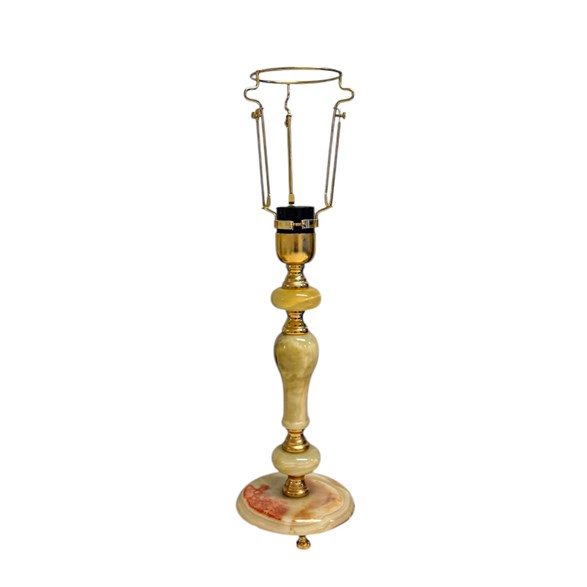 Lampfot Marmor & Mässing, 46 cm