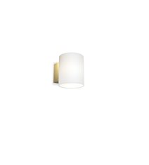 Evoke vägglampa S satin brass/opal G9