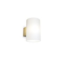 Evoke vägglampa L satin brass/opal E14