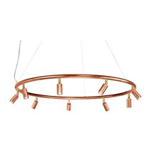 Starlight  9 spotlight rund, koppar 100cm