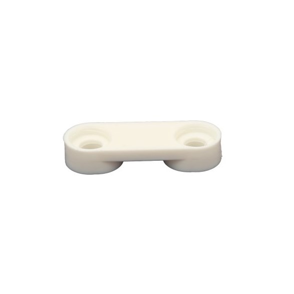 Kabelavlastare 2-klack vit H=6,5mm