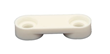 Kabelavlastare 2-klack vit H=6,5mm