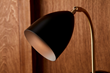 Deluxe vägglampa LED, mattsvart/mässing 22cm