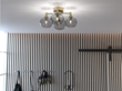 Gloria plafond, Ø46 mässing/rökfärgat glas