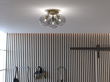 Gloria plafond, Ø33 mässing/rökfärgat glas