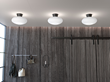 Bullo plafond, mattsvart/opalglas 27cm