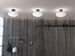 Bullo plafond, mässing/opalglas 27cm