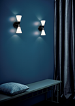 Harlekin vägglampa Duo mattsvart E14