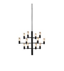 Manola 12 ljuskrona, svartstruktur 60cm
