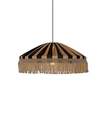 Taklampa Capri D58 s/s frans E27 5m IP44 taupe/svart