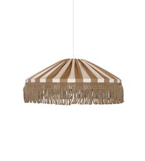 Taklampa Capri D58 s/v frans E27 5m IP44 taupe/vit