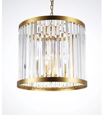 Kristallkrona Forever Borstad Mässing 48cm