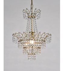 Kristallkrona Estelle Antikmässing 36cm