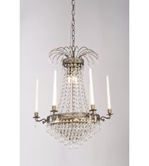 Kristallkrona Empire Classic 6-Arm Medium Antikmässing 55cm
