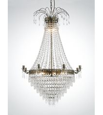 Kristallkrona Empire Classic Ny 8-Arm Stor Antikmässing 66cm