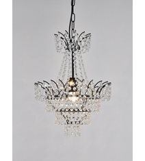 Kristallkrona Estelle Svartlackerad 36cm