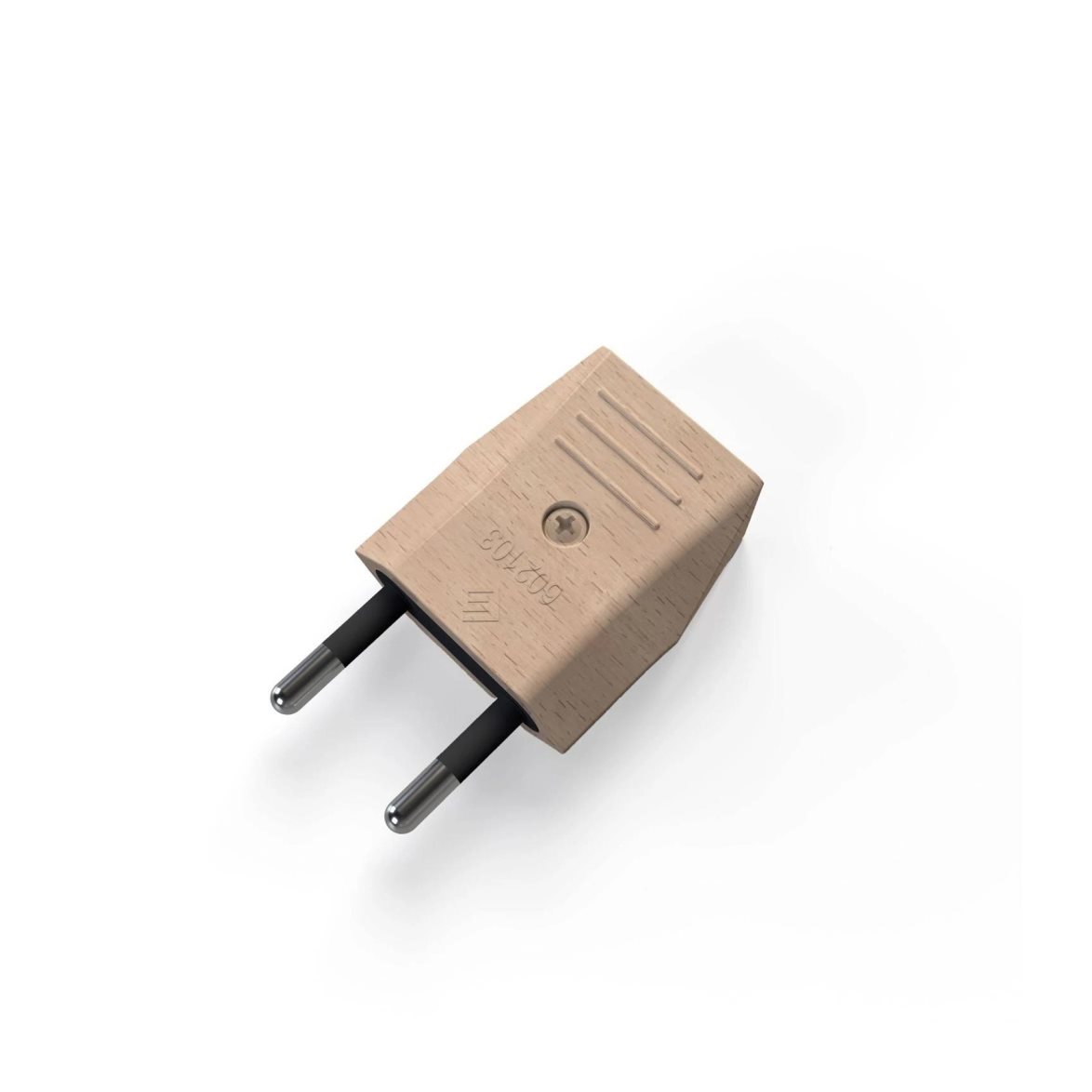 Creative Plug EU tvåpolig stickpropp 10A Träfärgad - | Lampsladdar.se
