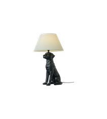 Retriver Bordslampa, Svart/Naturvit
