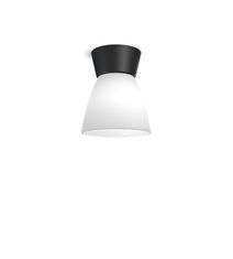 Bizzo plafond D165 mattsvart/opalglas E27