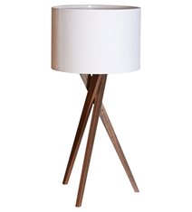 Vega bordlampa H55cm valnöt/vit