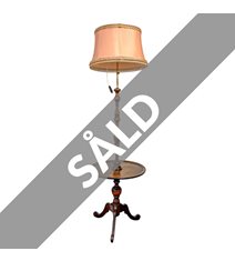 Golvlampa med Bord Trä & Mässing, 160 cm